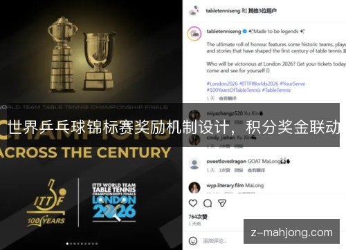 世界乒乓球锦标赛奖励机制设计,积分奖金联动 世界乒乓球锦标赛奖励机制设计,积分奖金联动